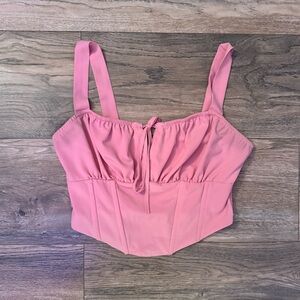 Kendall & Kylie Pink Top, Corset fit, Size XS